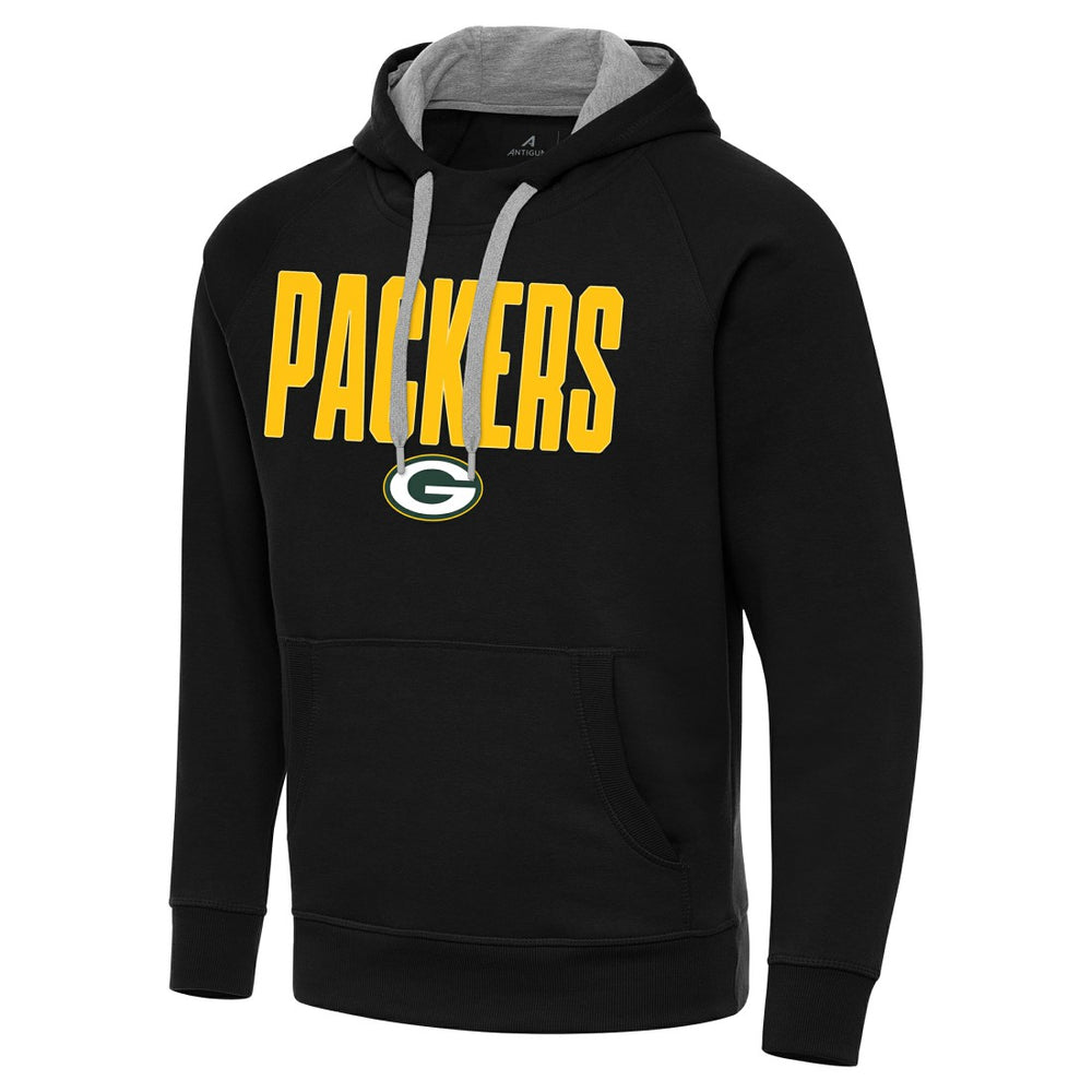 Green Bay Packers Antigua Victory Hoodie - Black Hoodies