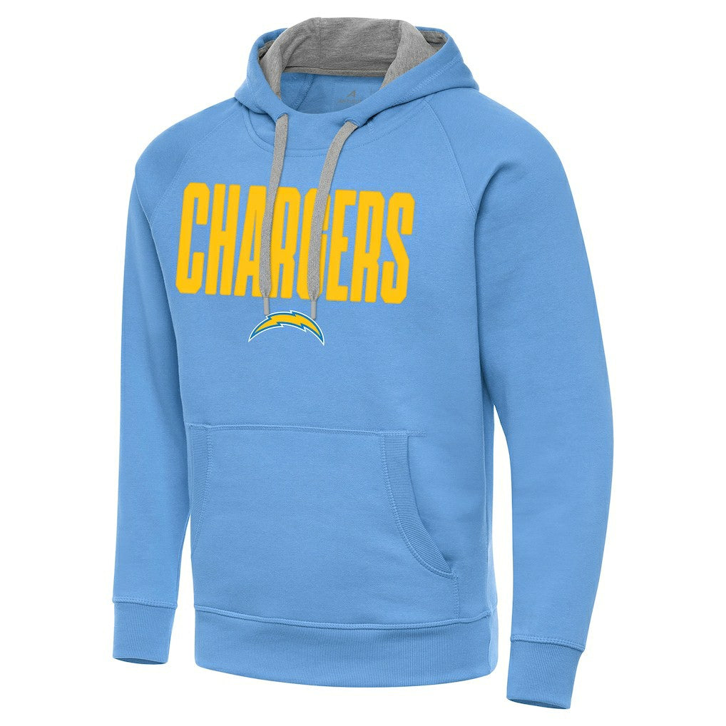 Los Angeles Chargers Antigua Victory Hoodie - Powder Blue Hoodies