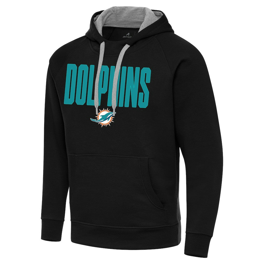 Miami Dolphins Antigua Victory Hoodie - Black Hoodies