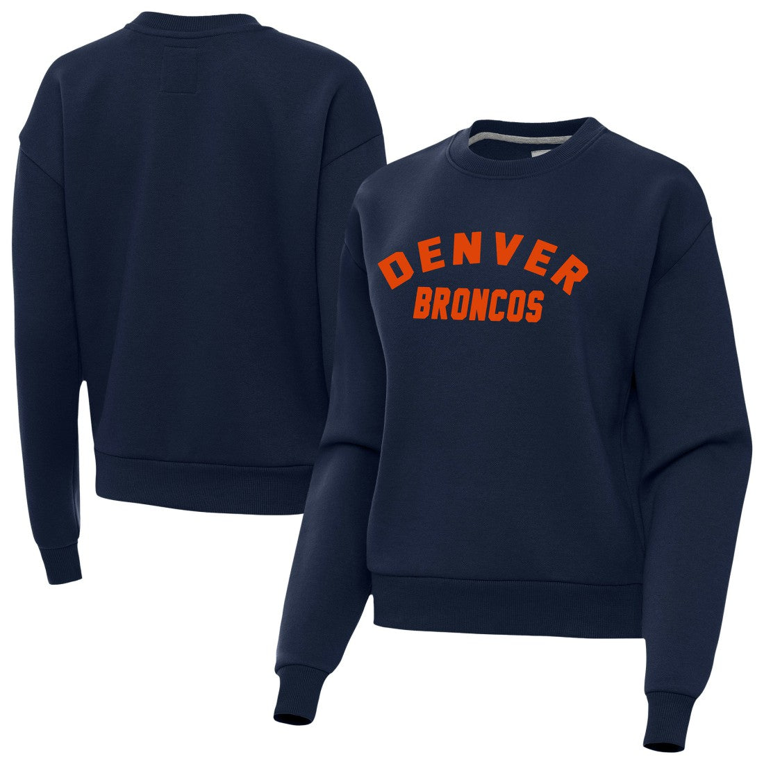 Denver Broncos Antigua Women's Victory Sweatshirt - Navy Sweatshirts