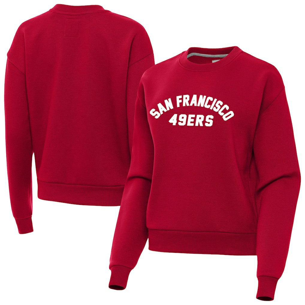 San Francisco 49ers Antigua Women's Victory Sweatshirt - Scarlet Sweatshirts