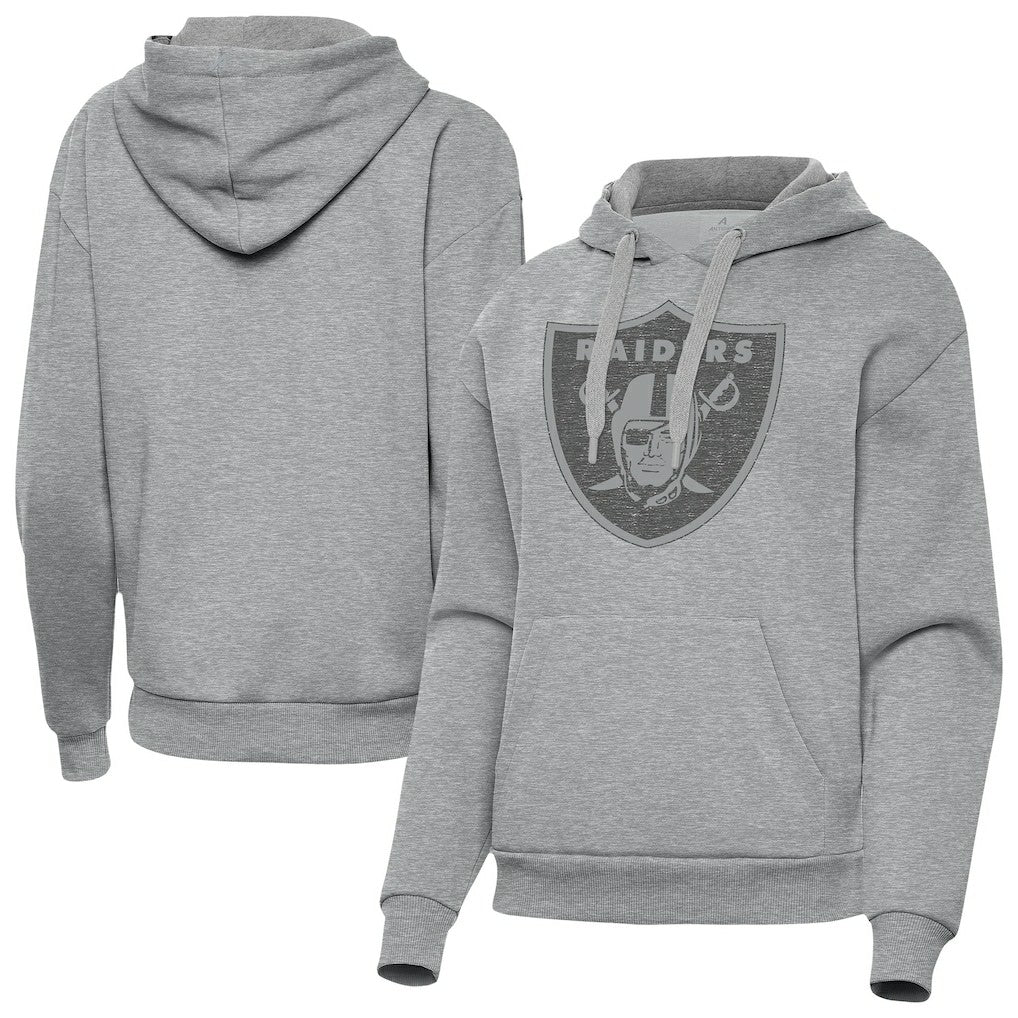 Las Vegas Raiders Antigua Women's Victory Hoodie - Heather Gray Hoodies