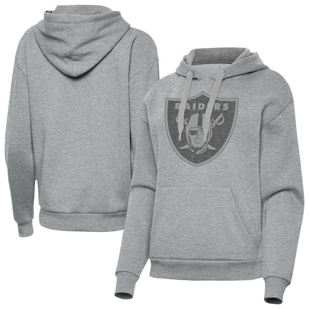 Las Vegas Raiders Antigua Women's Victory Hoodie - Heather Gray Hoodies