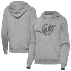 Miami Dolphins Antigua Women's Victory Hoodie - Heather Gray Hoodies