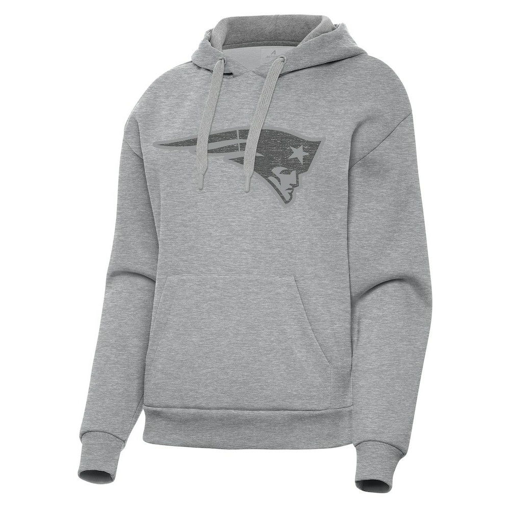 New England Patriots Antigua Women's Victory Hoodie - Heather Gray Hoodies