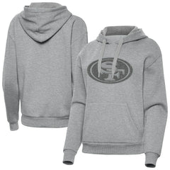 San Francisco 49ers Antigua Women's Victory Hoodie - Heather Gray Hoodies