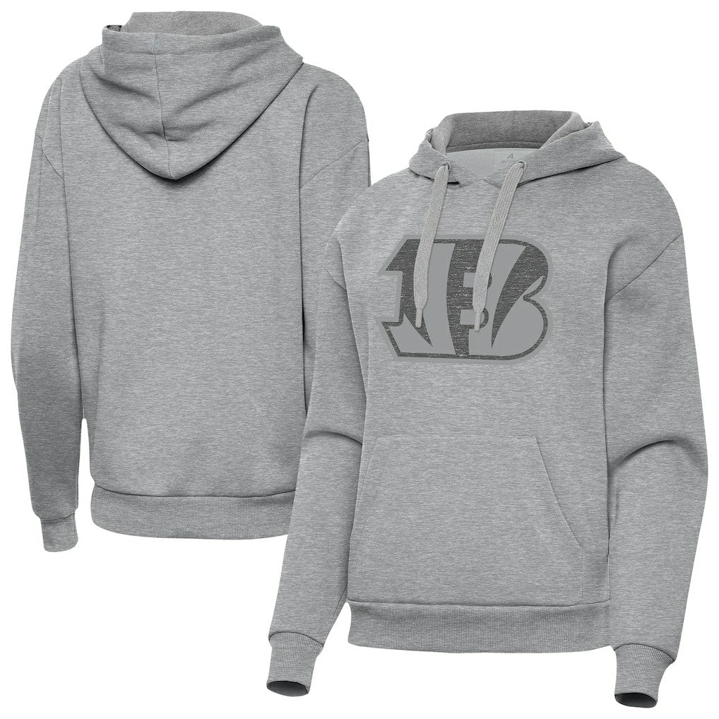 Cincinnati Bengals Antigua Women's Victory Hoodie - Heather Gray Hoodies