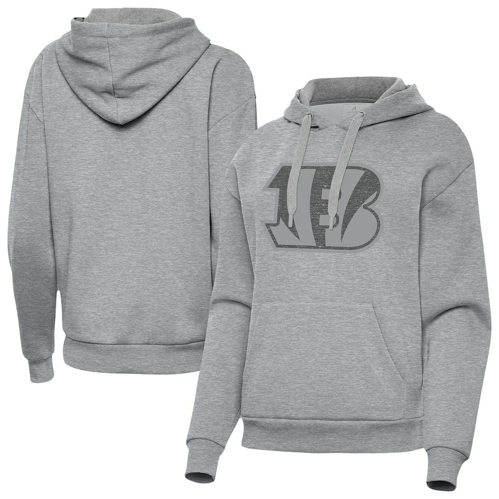 Cincinnati Bengals Antigua Women's Victory Hoodie - Heather Gray Hoodies