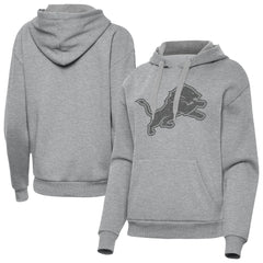 Detroit Lions Antigua Women's Victory Hoodie - Heather Gray Hoodies