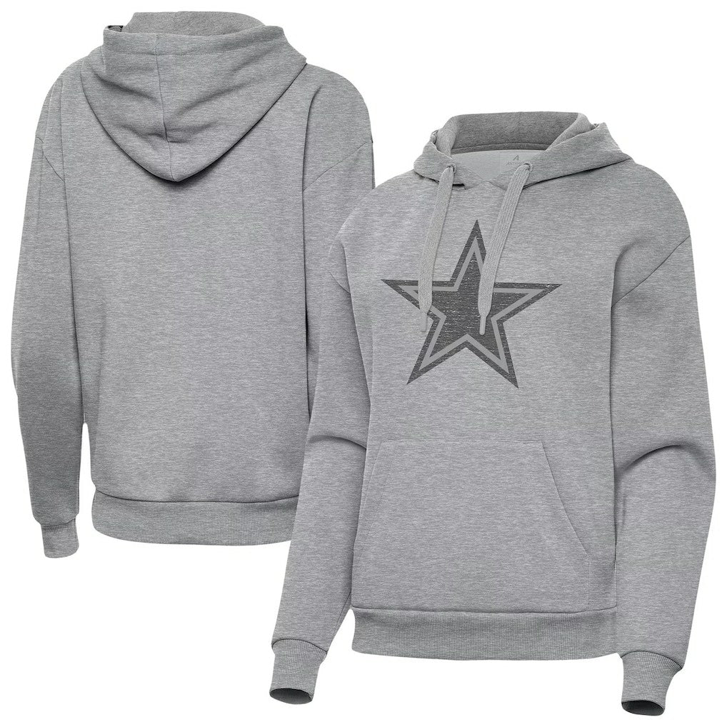 Dallas Cowboys Antigua Women's Victory Hoodie - Heather Gray Hoodies