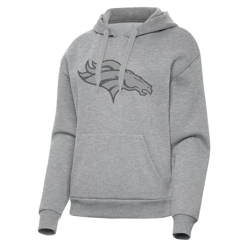 Denver Broncos Antigua Women's Victory Hoodie - Heather Gray Hoodies