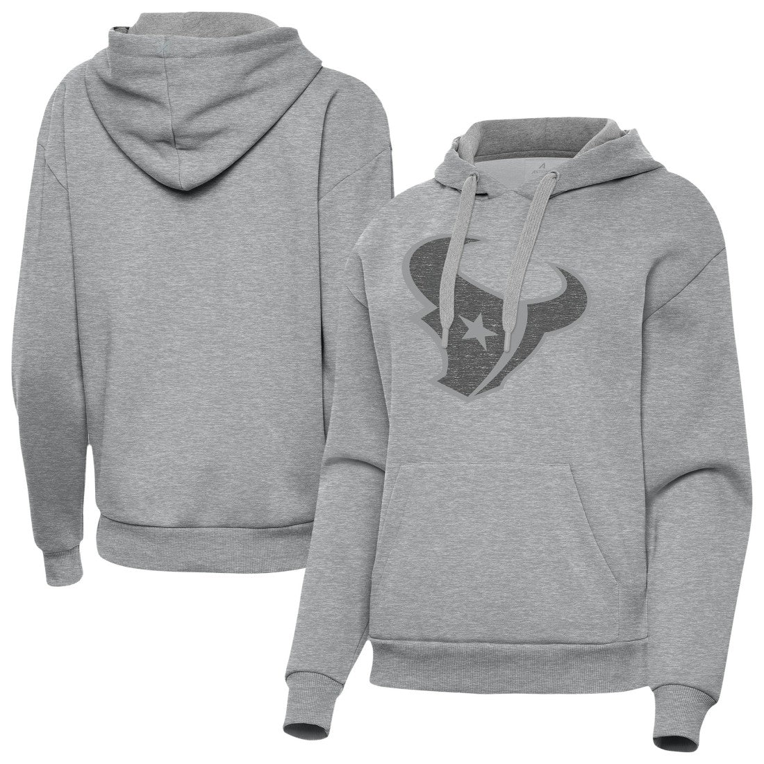 Houston Texans Antigua Women's Victory Hoodie - Heather Gray Hoodies