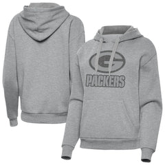 Green Bay Packers Antigua Women's Victory Hoodie - Heather Gray Hoodies