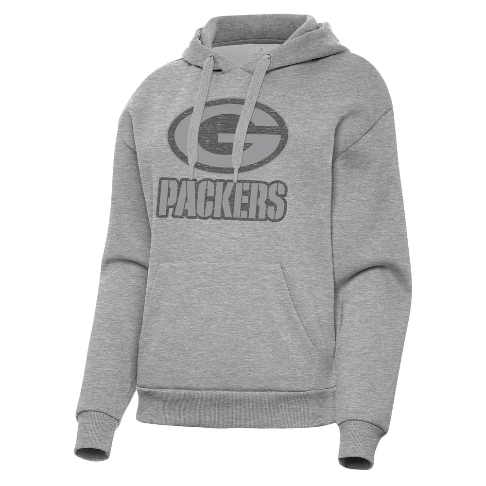 Green Bay Packers Antigua Women's Victory Hoodie - Heather Gray Hoodies