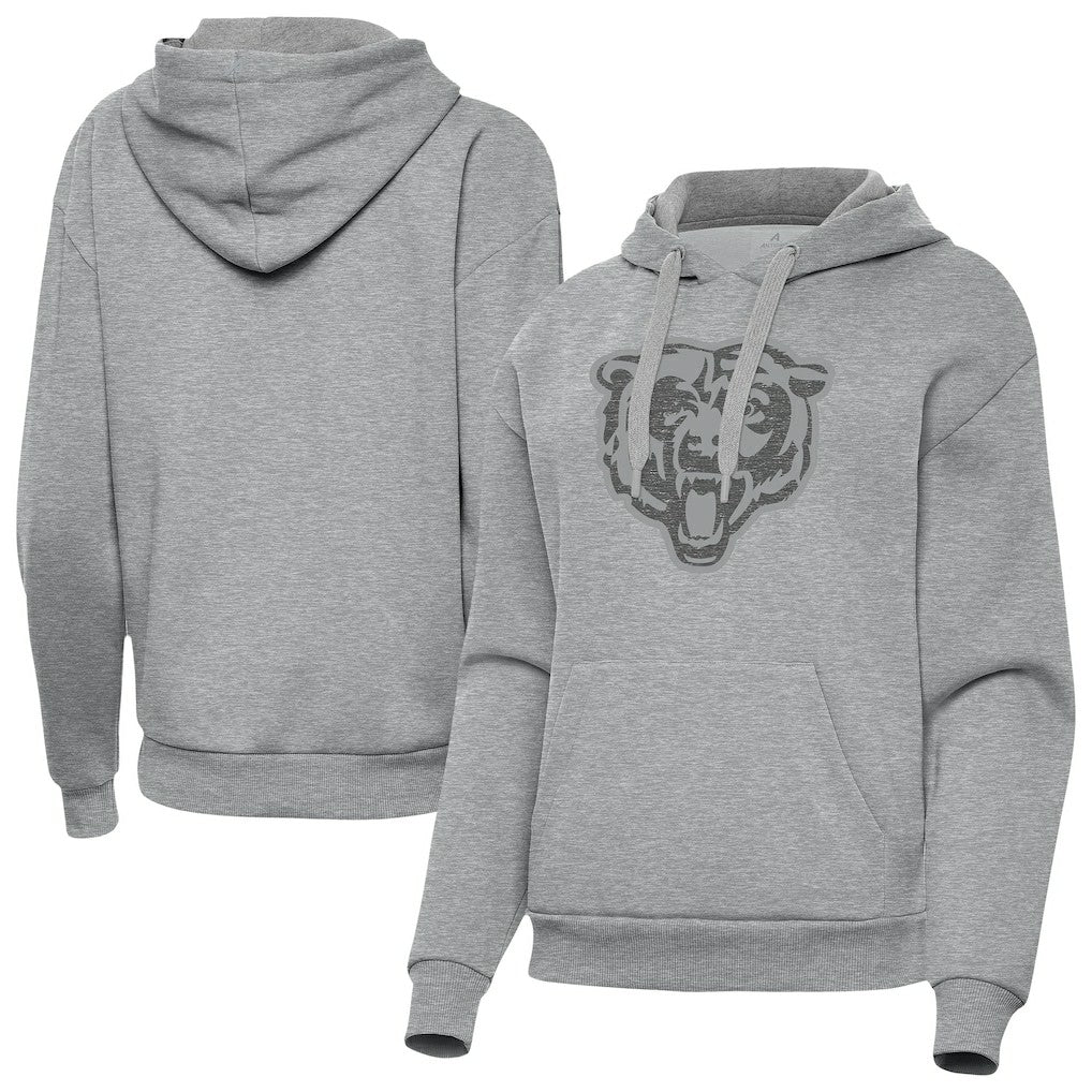 Chicago Bears Antigua Women's Victory Hoodie - Heather Gray Hoodies