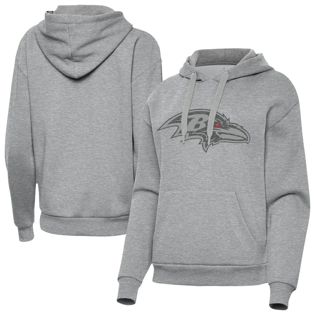 Baltimore Ravens Antigua Women's Victory Hoodie - Heather Gray Hoodies