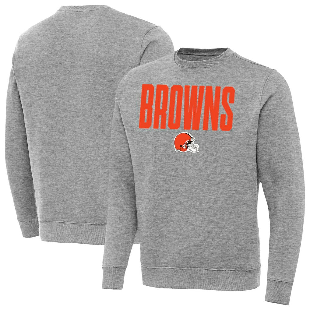 Cleveland Browns Antigua Victory Sweatshirt - Heather Gray Sweatshirts