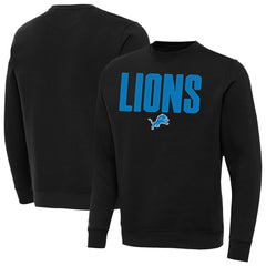 Detroit Lions Antigua Victory Sweatshirt - Black Sweatshirts