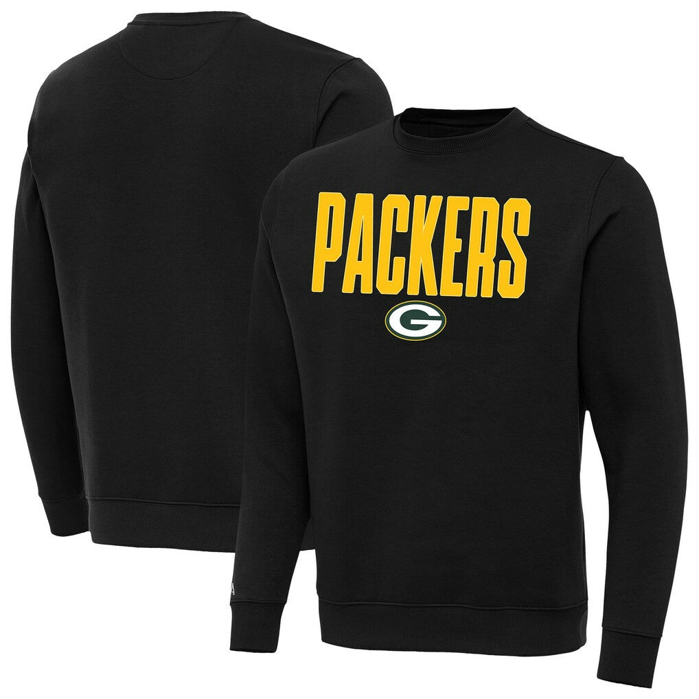 Green Bay Packers Antigua Victory Sweatshirt - Black Sweatshirts