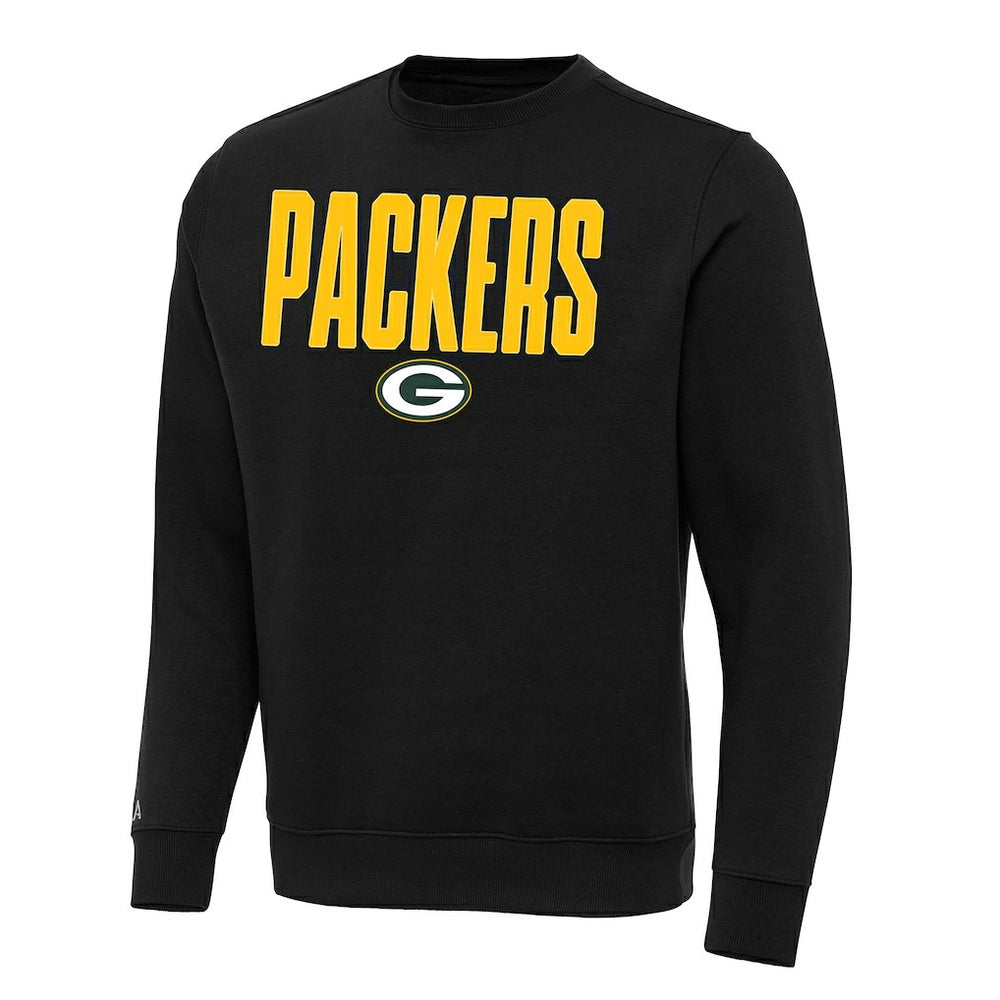 Green Bay Packers Antigua Victory Sweatshirt - Black Sweatshirts