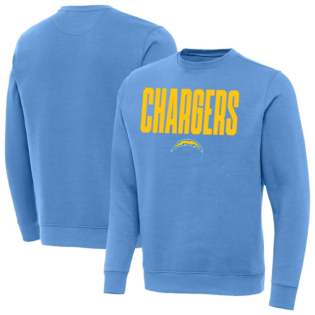 Los Angeles Chargers Antigua Victory Sweatshirt - Powder Blue Sweatshirts
