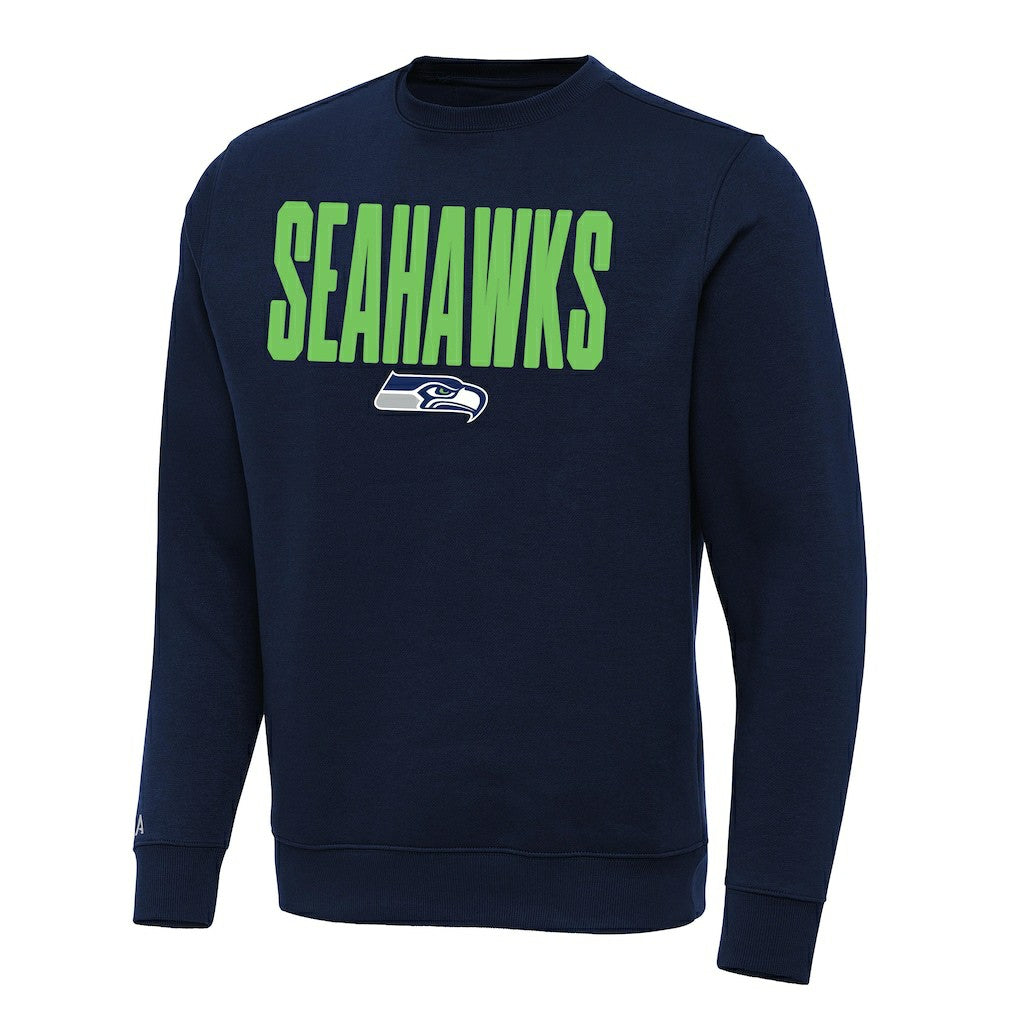 Seattle Seahawks Antigua Victory Sweatshirt - Navy Sweatshirts