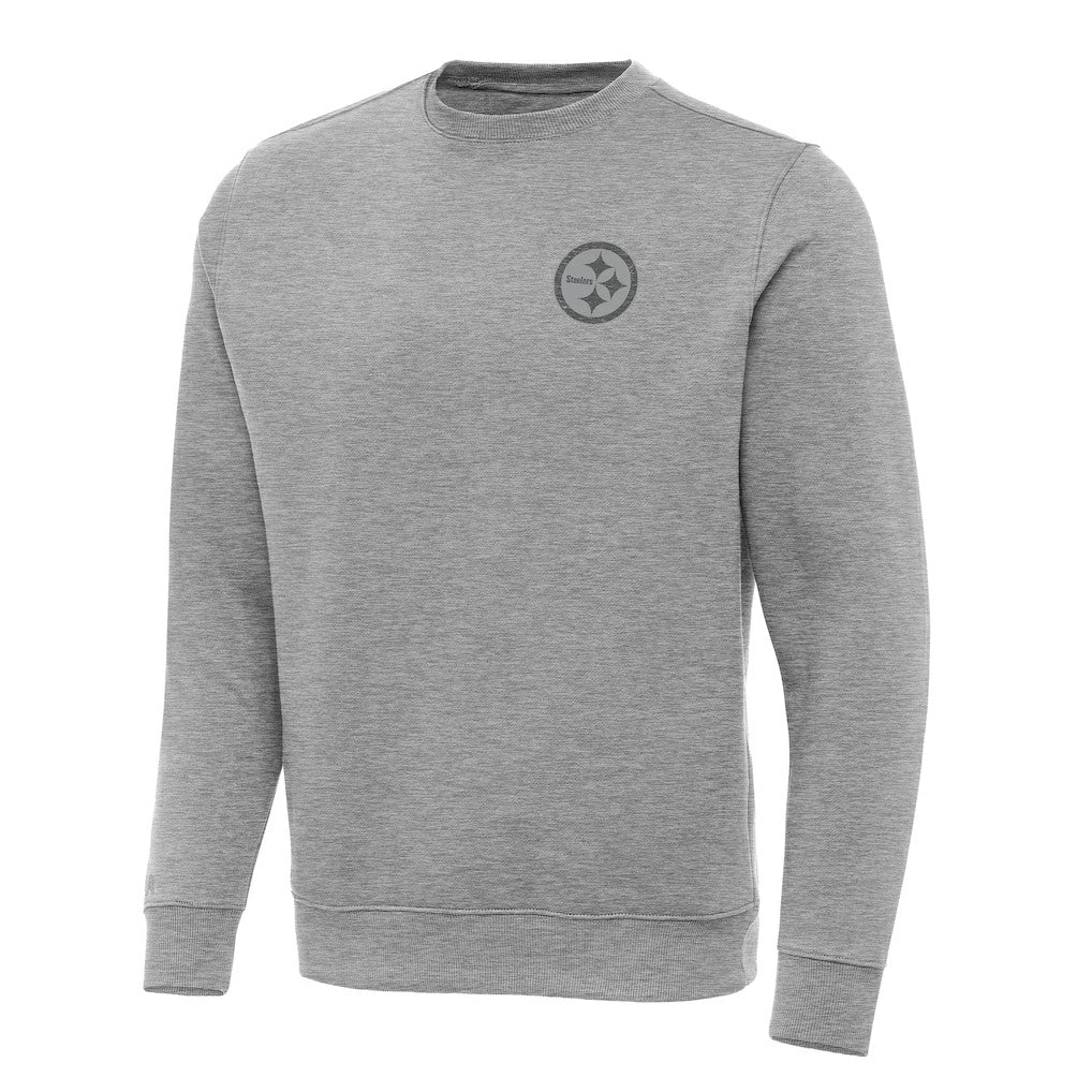 Pittsburgh Steelers Antigua Victory Sweatshirt - Heather Gray Sweatshirts