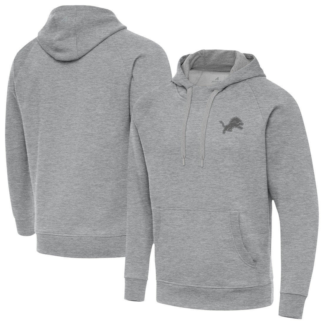 Detroit Lions Antigua Victory Hoodie - Heather Gray Hoodies