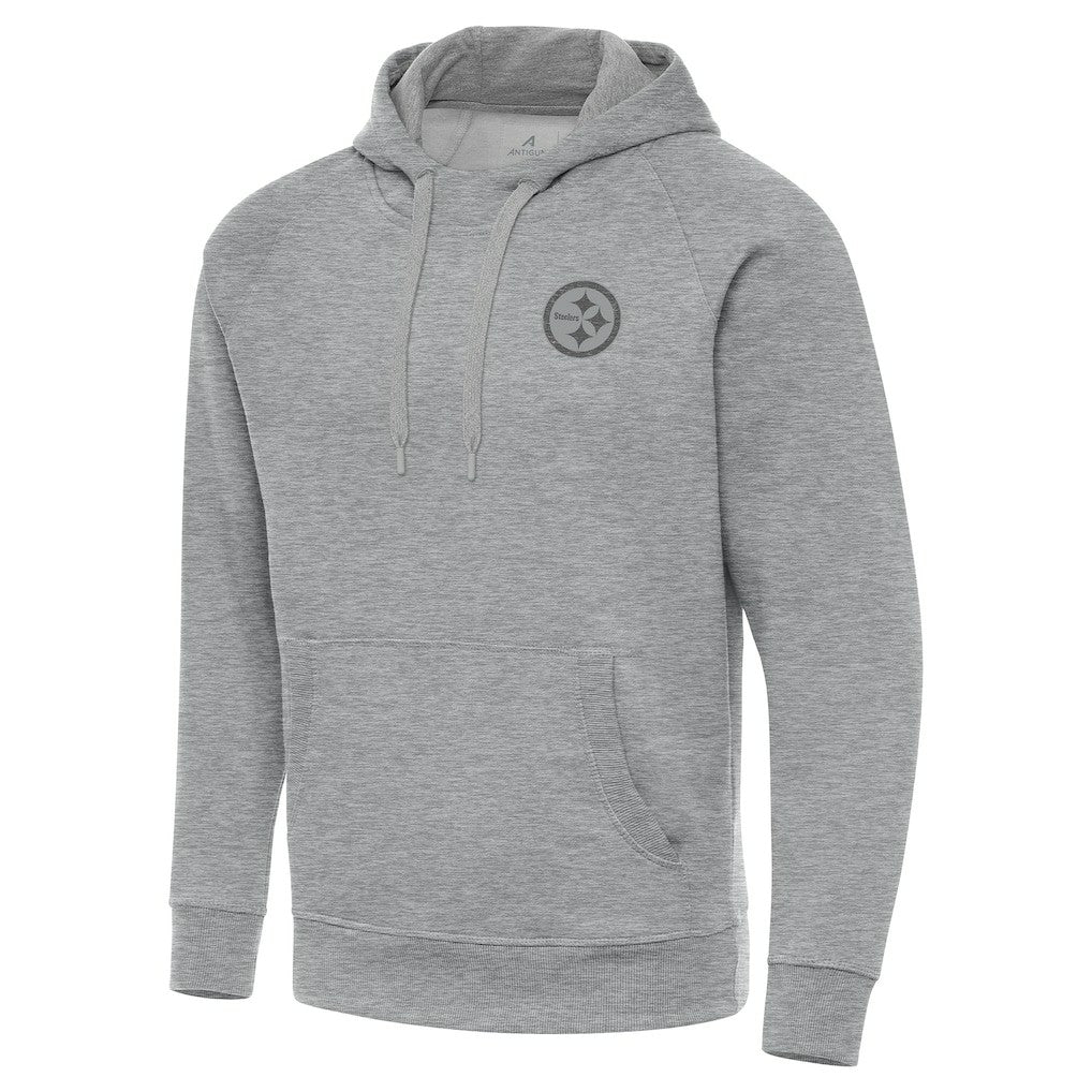 Pittsburgh Steelers Antigua Victory Hoodie - Heather Gray Hoodies