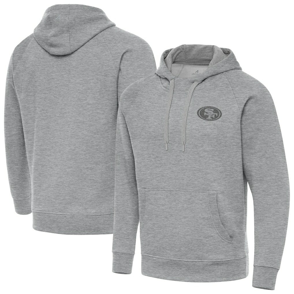 San Francisco 49ers Antigua Victory Hoodie - Heather Gray Hoodies