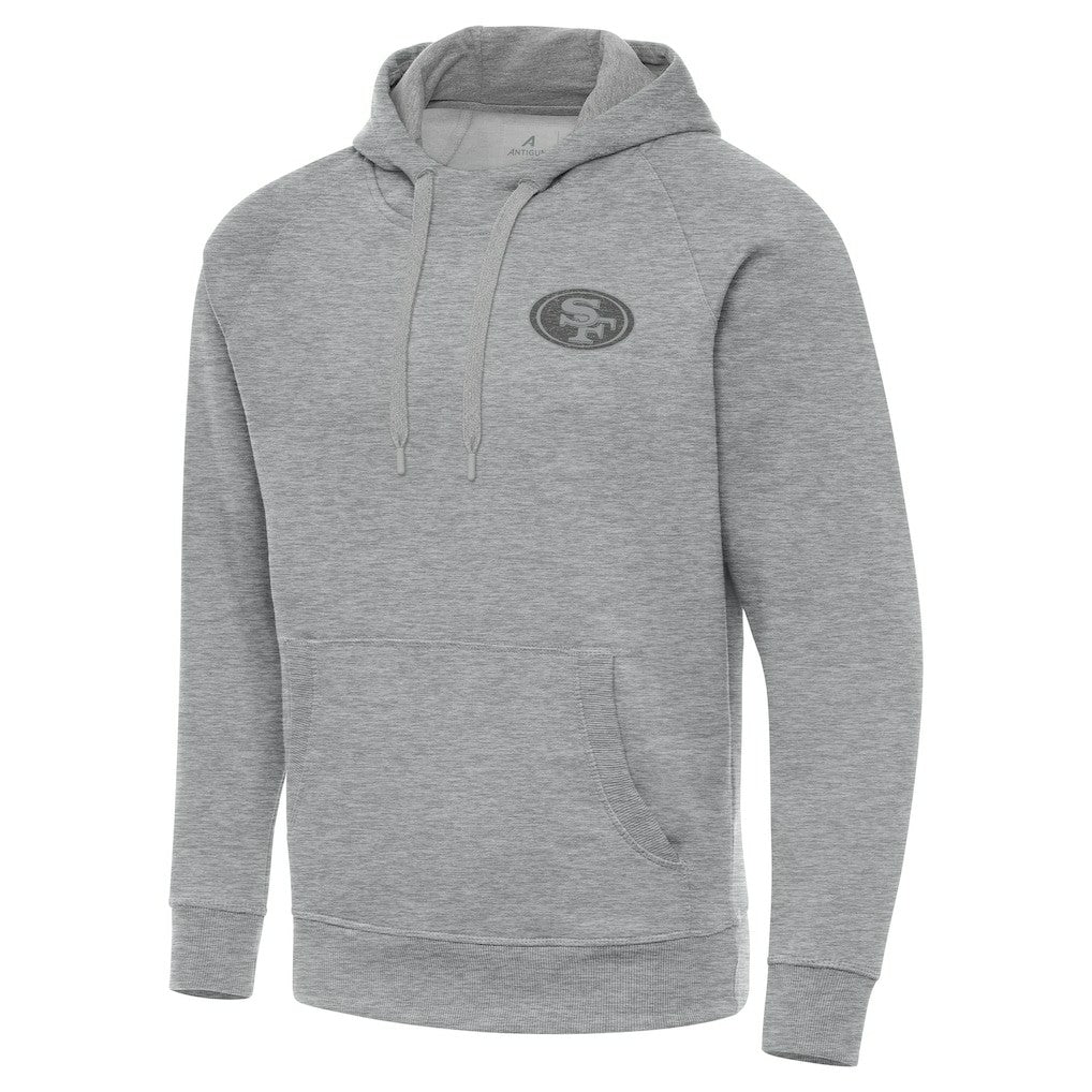 San Francisco 49ers Antigua Victory Hoodie - Heather Gray Hoodies
