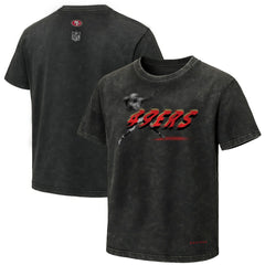 San Francisco 49ers EQUIHUA Retro T-Shirt - Black T-shirts