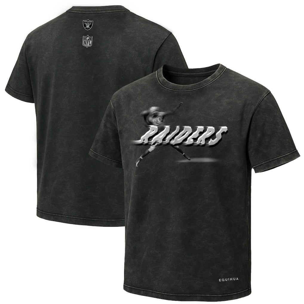 Las Vegas Raiders EQUIHUA Retro T-Shirt - Black T-shirts