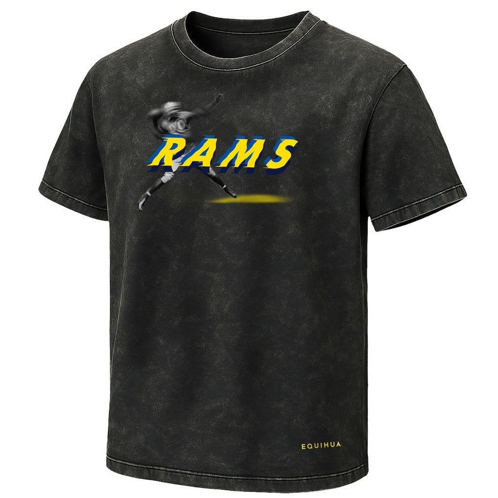 Los Angeles Rams EQUIHUA Retro T-Shirt - Black T-shirts