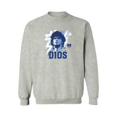 Diego Maradona Argentina National Team Vive La Fete Women's D10S Sweatshirt Gray