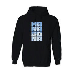 Diego Maradona Argentina National Team Vive La Fete Portrait Hoodie Black