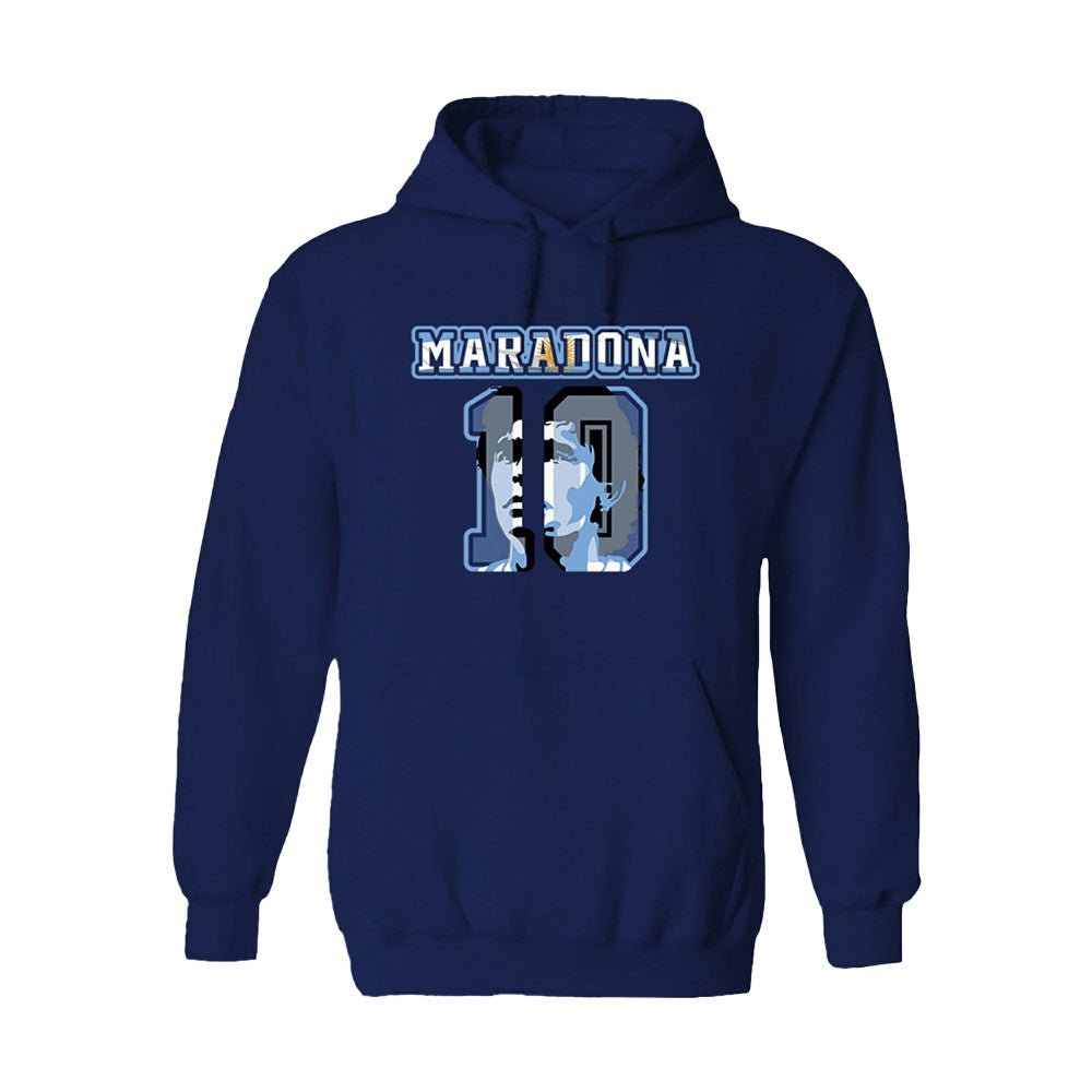 Diego Maradona Argentina National Team Vive La Fete Name & Number Hoodie Navy