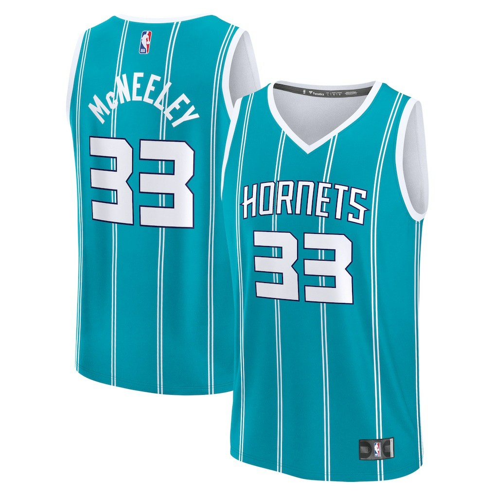Liam McNeeley Charlotte Hornets Fast Break Replica Jersey Teal Icon Edition - Fanatics