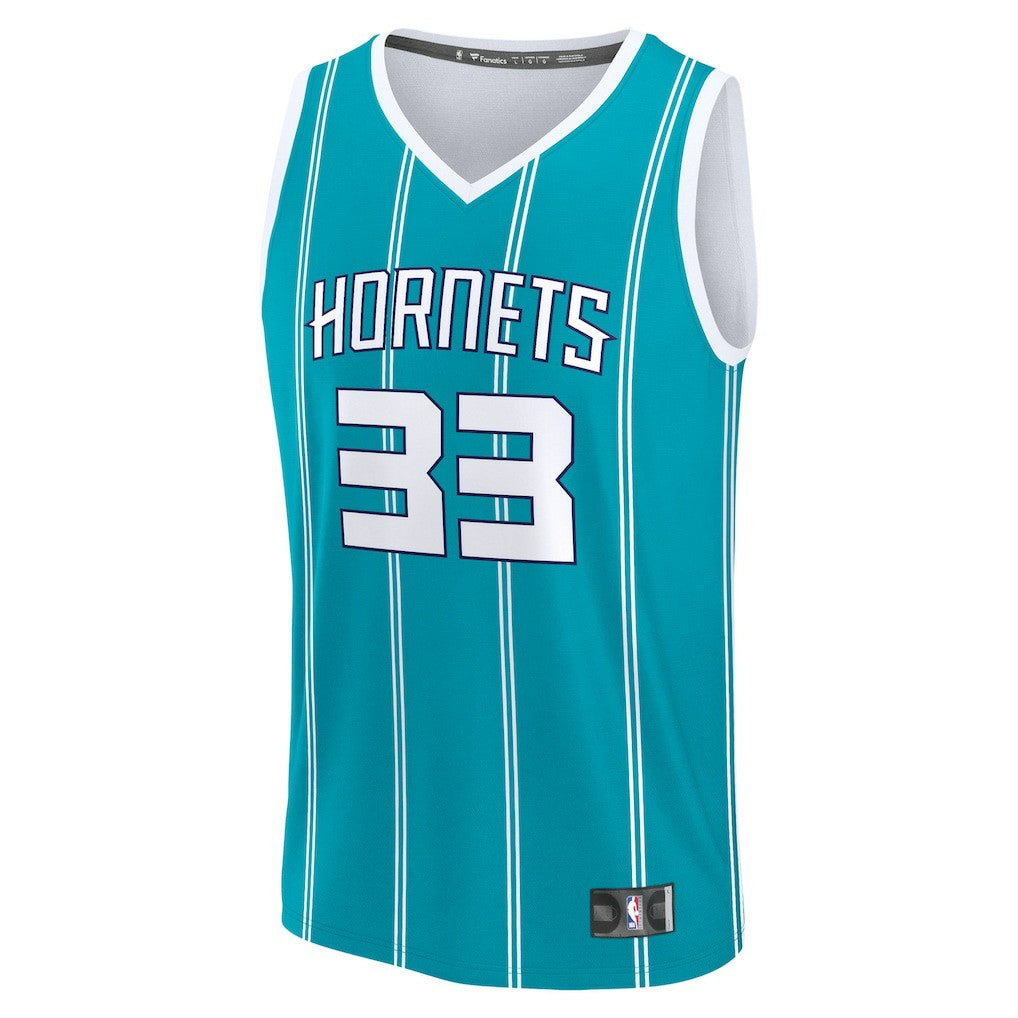 Liam McNeeley Charlotte Hornets Fast Break Replica Jersey Teal Icon Edition - Fanatics
