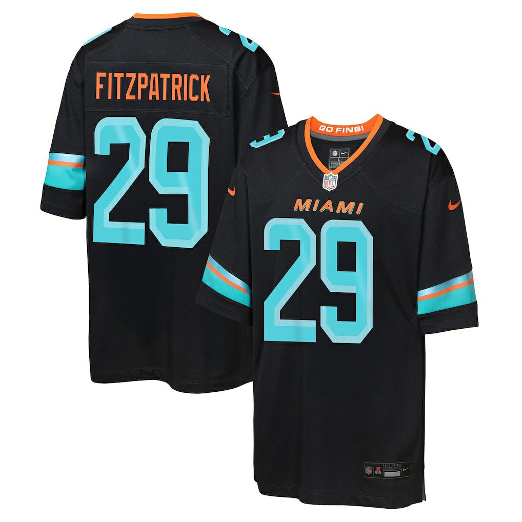 Minkah Fitzpatrick Miami Dolphins Youth 2025 Rivalries Collection Game Jersey - Pitch Blue Jerseys