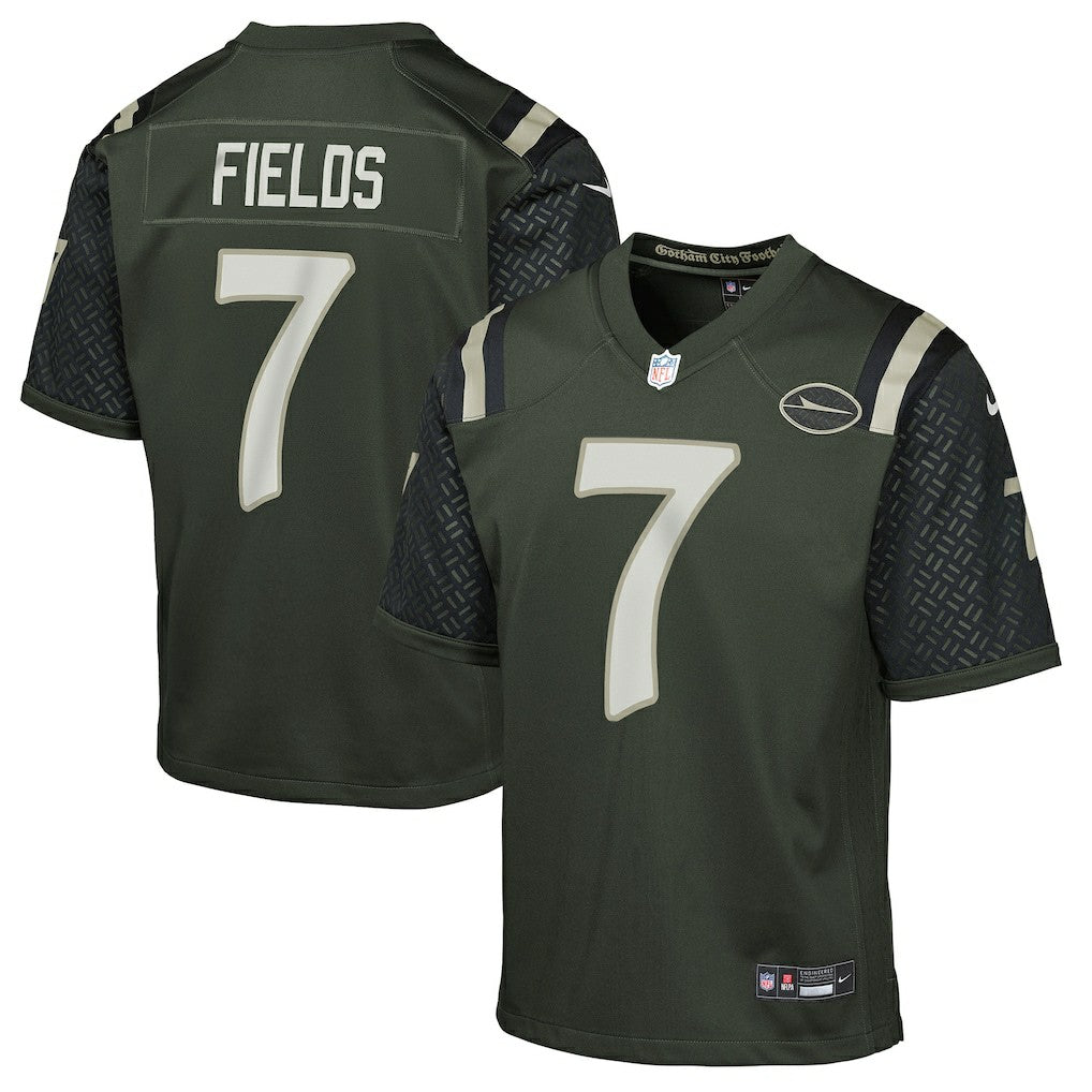 Justin Fields New York Jets Youth 2025 Rivalries Collection Game Jersey - Gotham Green Jerseys