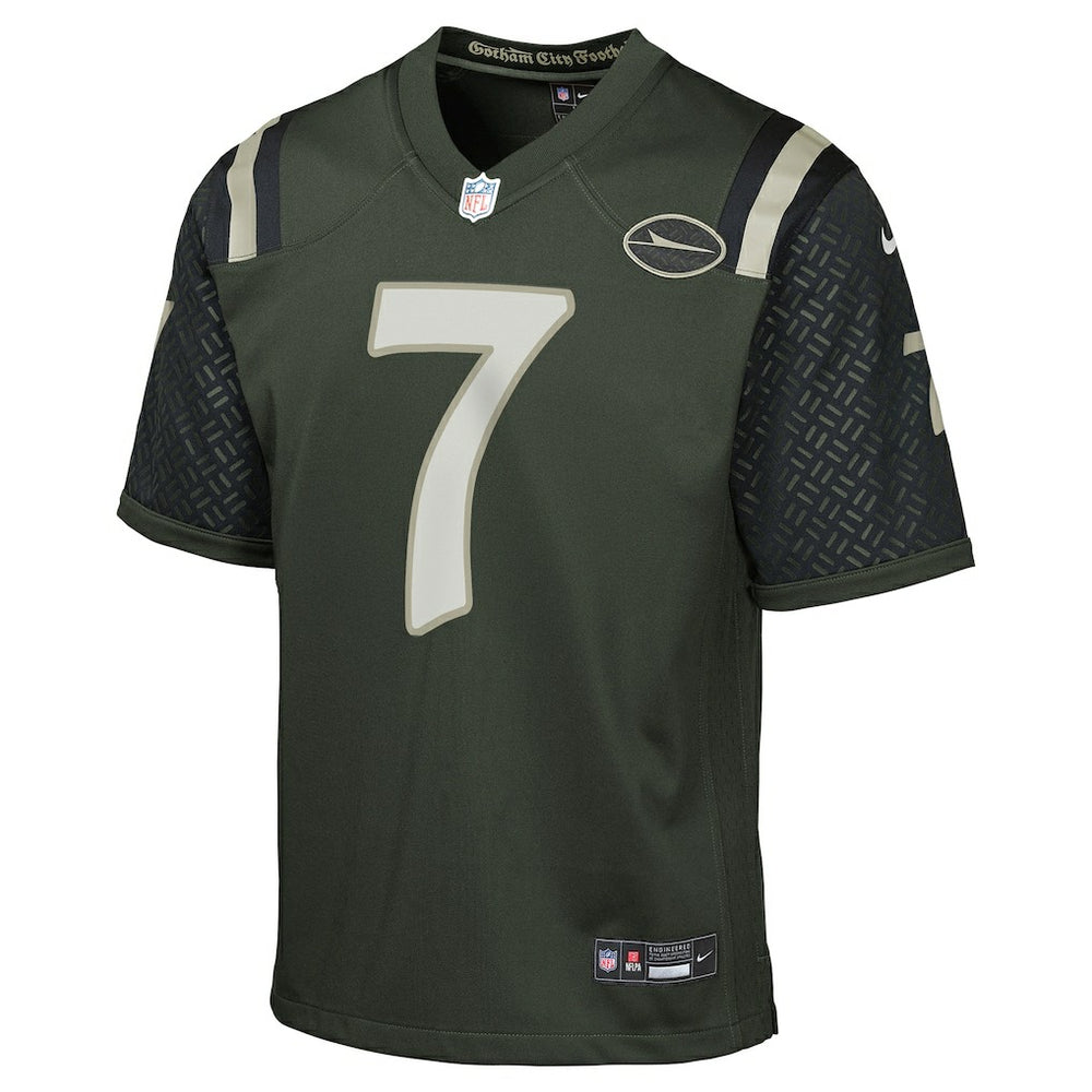 Justin Fields New York Jets Youth 2025 Rivalries Collection Game Jersey - Gotham Green Jerseys