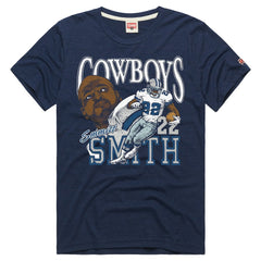 Emmitt Smith Dallas Cowboys Homage Unisex Retired Player Classic Caricature T-Shirt - Navy T-shirts