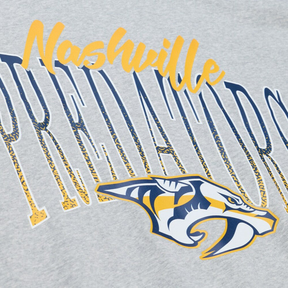 Nashville Predators Mitchell & Ness Women's Hockey Night Sweatshirt - Heather Gray | US 203403309