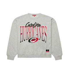 Carolina Hurricanes Mitchell & Ness Women's Hockey Night Sweatshirt - Heather Gray | US 203403325