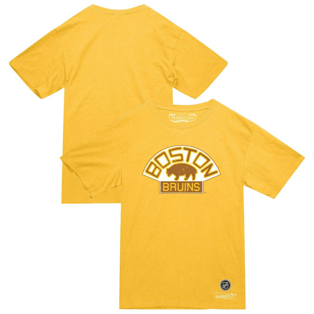 Boston Bruins Mitchell & Ness Heritage T-Shirt - Gold | US 203403345
