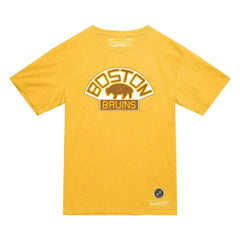 Boston Bruins Mitchell & Ness Heritage T-Shirt - Gold | US 203403345