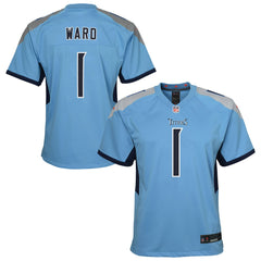 Cameron Ward Tennessee Titans Youth Team Game Jersey - Light Blue Jerseys