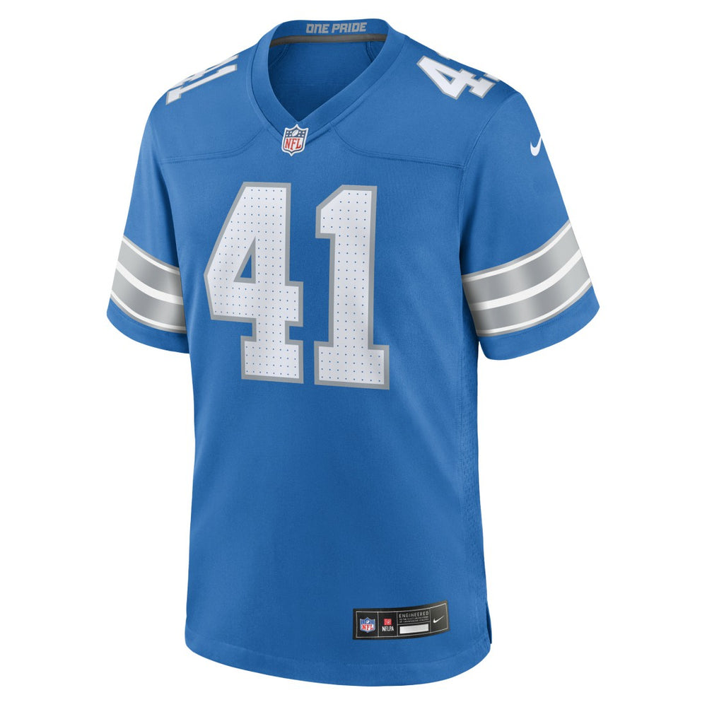Gunnar Oakes Detroit Lions Team Game Jersey - Blue Jerseys