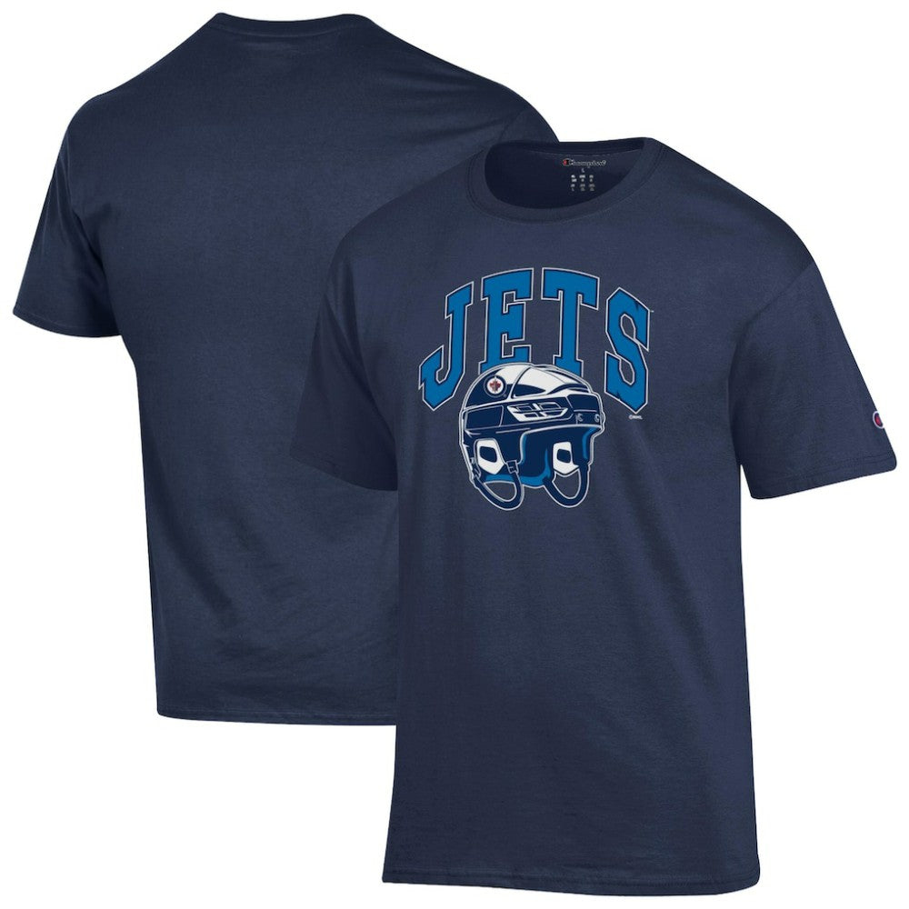 Winnipeg Jets Champion Helmet T-Shirt - Navy | US 203407088